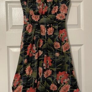Beautiful Floral Strapless Dress